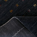 Charcoal and White Hand Loomed Wool Area Rug Modern Contemporary Minimalist Design by The Rug Decor