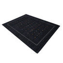 Charcoal and White Hand Loomed Wool Area Rug Modern Contemporary Minimalist Design by The Rug Decor
