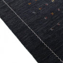 Charcoal and White Hand Loomed Wool Area Rug Modern Contemporary Minimalist Design by The Rug Decor