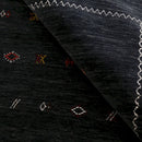 Charcoal and White Hand Loomed Wool Area Rug Modern Contemporary Minimalist Design by The Rug Decor