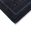 Modern Charcoal And White Hand Loomed Wool Area Rug