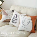 Modern checkered fluffy velvet cushion cover bedroom decor by Decorbites