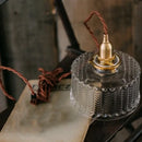 GobekUsa Clear Glass LED Pendant Light Fixture with Copper Socket for Modern Home Decor