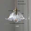 GobekUsa Clear Glass LED Pendant Light Fixture with Copper Socket for Modern Home Decor