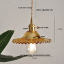 GobekUsa Clear Glass LED Pendant Light Fixture with Copper Socket for Modern Home Decor