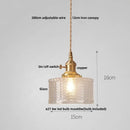GobekUsa Clear Glass LED Pendant Light Fixture with Copper Socket for Modern Home Decor