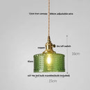GobekUsa Clear Glass LED Pendant Light Fixture with Copper Socket for Modern Home Decor