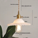 GobekUsa Clear Glass LED Pendant Light Fixture with Copper Socket for Modern Home Decor