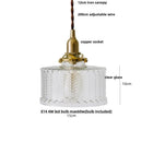 GobekUsa Clear Glass LED Pendant Light Fixture with Copper Socket for Modern Home Decor
