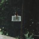 GobekUsa Clear Glass LED Pendant Light Fixture with Copper Socket for Modern Home Decor