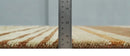 Modern Chic 6x8 Beige, Rust and Brown Stripes Hand Tufted Wool Area Rug by The Rug Decor