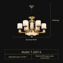 GobekUsa All Copper Jade Chandelier, Modern Chinese Style for Living Room, Bedroom, Dining Room.