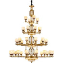 GobekUsa All Copper Jade Chandelier, Modern Chinese Style for Living Room, Bedroom, Dining Room.