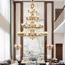 GobekUsa All Copper Jade Chandelier, Modern Chinese Style for Living Room, Bedroom, Dining Room.