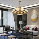 GobekUsa All Copper Jade Chandelier, Modern Chinese Style for Living Room, Bedroom, Dining Room.