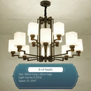 GobekUsa Chinese Style Chandelier: Modern, Simple & Elegant Lighting for Living Room, Dining Room & Bedroom