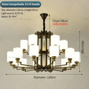 GobekUsa Chinese Style Chandelier: Modern, Simple & Elegant Lighting for Living Room, Dining Room & Bedroom