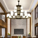 GobekUsa Chinese Style Chandelier: Modern, Simple & Elegant Lighting for Living Room, Dining Room & Bedroom