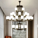 GobekUsa Chinese Style Chandelier: Modern, Simple & Elegant Lighting for Living Room, Dining Room & Bedroom