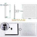 GobekUsa 12 Inch Stainless Steel Rain Shower Head with Arm - Water Saving Top Shower