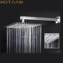 GobekUsa 12 Inch Stainless Steel Rain Shower Head with Arm - Water Saving Top Shower