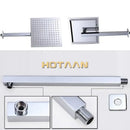 GobekUsa 12 Inch Stainless Steel Rain Shower Head with Arm - Water Saving Top Shower