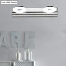 GobekUsa 2/3 Head Bathroom Wall Vanity Light with Acrylic Shade - Silver Finish, Warm/White Lighting