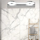GobekUsa 2/3 Head Bathroom Wall Vanity Light with Acrylic Shade - Silver Finish, Warm/White Lighting