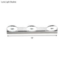 GobekUsa 2/3 Head Bathroom Wall Vanity Light with Acrylic Shade - Silver Finish, Warm/White Lighting