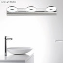 GobekUsa 2/3 Head Bathroom Wall Vanity Light with Acrylic Shade - Silver Finish, Warm/White Lighting