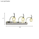 GobekUsa Modern Chrome LED Vanity Light with Adjustable 3 Bulbs, Flower Crystal Shade - Wall Mounted Bathroom Lamp