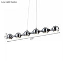 GobekUsa Modern Chrome Ball Pendant Ceiling Light with 6 Metal Lights - Warm/White Island Lighting for Living Room