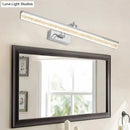 GobekUsa Adjustable LED Vanity Light in Modern Chrome - Acrylic Linear Design, Warm/White Light Option - 16"/23.5"/31.5" Wide