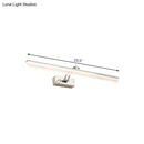 GobekUsa Adjustable LED Vanity Light in Modern Chrome - Acrylic Linear Design, Warm/White Light Option - 16"/23.5"/31.5" Wide