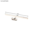 GobekUsa Adjustable LED Vanity Light in Modern Chrome - Acrylic Linear Design, Warm/White Light Option - 16"/23.5"/31.5" Wide