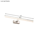 GobekUsa Adjustable LED Vanity Light in Modern Chrome - Acrylic Linear Design, Warm/White Light Option - 16"/23.5"/31.5" Wide