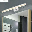 GobekUsa Adjustable LED Vanity Light in Modern Chrome - Acrylic Linear Design, Warm/White Light Option - 16"/23.5"/31.5" Wide
