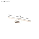 GobekUsa Adjustable LED Vanity Light in Modern Chrome - Acrylic Linear Design, Warm/White Light Option - 16"/23.5"/31.5" Wide