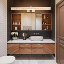 GobekUsa Adjustable LED Vanity Light in Modern Chrome - Acrylic Linear Design, Warm/White Light Option - 16"/23.5"/31.5" Wide