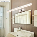 GobekUsa Adjustable LED Vanity Light in Modern Chrome - Acrylic Linear Design, Warm/White Light Option - 16"/23.5"/31.5" Wide