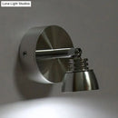 GobekUsa Modern 1-Light Chrome Corridor Wall Sconce with Dome Metal Shade in Warm/White Light