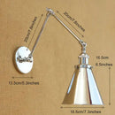 GobekUsa Dream Master Chrome Wall Sconce Silver Lustre Modern Metal Painted Wall Light
