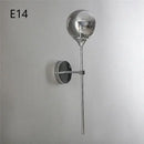 Modern chrome and amber glass ball wall lamps living room lighting by Decorbites