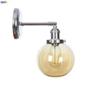 GobekUsa Amber Glass Ball Wall Lights - Modern LED Wall Lamp for Home Bedroom Mirror Stair