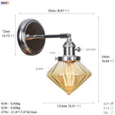 GobekUsa Amber Glass Ball Wall Lights - Modern LED Wall Lamp for Home Bedroom Mirror Stair