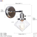 GobekUsa Amber Glass Ball Wall Lights - Modern LED Wall Lamp for Home Bedroom Mirror Stair