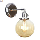 GobekUsa Amber Glass Ball Wall Lights - Modern LED Wall Lamp for Home Bedroom Mirror Stair