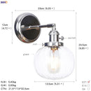 GobekUsa Amber Glass Ball Wall Lights - Modern LED Wall Lamp for Home Bedroom Mirror Stair