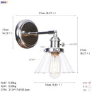 GobekUsa Amber Glass Ball Wall Lights - Modern LED Wall Lamp for Home Bedroom Mirror Stair