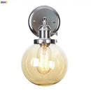 GobekUsa Amber Glass Ball Wall Lights - Modern LED Wall Lamp for Home Bedroom Mirror Stair